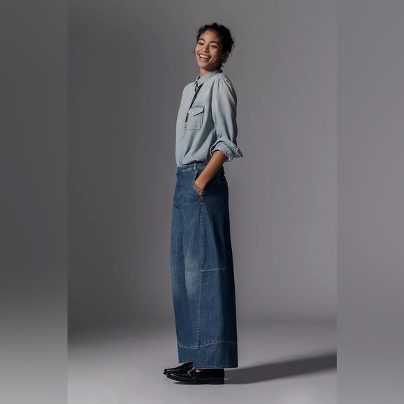 NWT Size 27 - Pilcro Full Curve High-Rise Wide-Leg Jeans - Picture 8 of 16